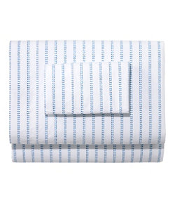 Sunwashed Percale Sheet Collection, Stripe Leaf