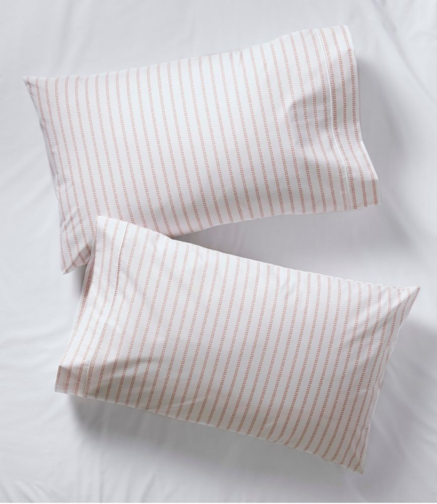 Sunwashed Percale Sheet Collection, Stripe Leaf