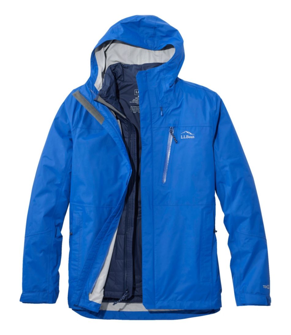 Men's Trail Model Waterproof 3-in-1 Jacket Deep Sapphire/Night Medium, Synthetic/Nylon | L.L.Bean