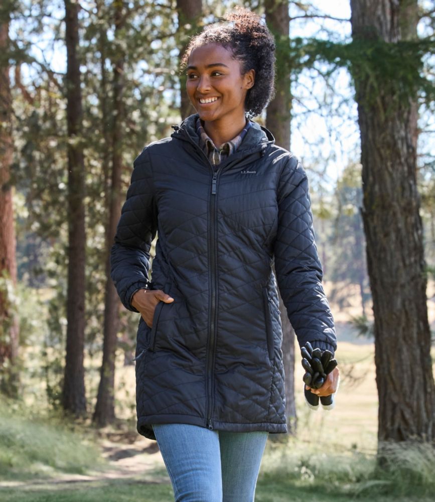 Women's Fleece-Lined Primaloft Coat, Carbon Navy, small image number 12