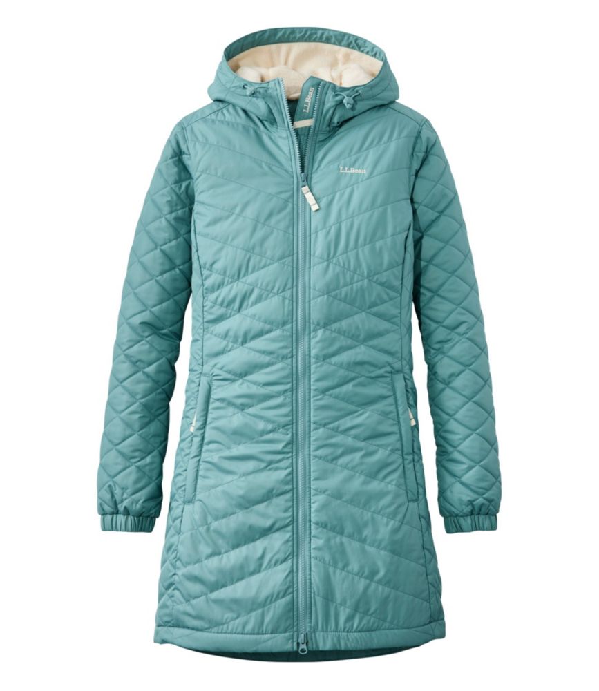 Women's Fleece-Lined Primaloft Coat, Mineral Blue, small image number 1