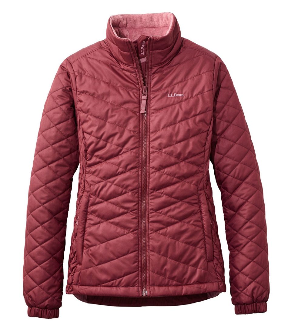 Women's Fleece-Lined PrimaLoft Jacket Burgundy XXS, Synthetic | L.L.Bean, Petite