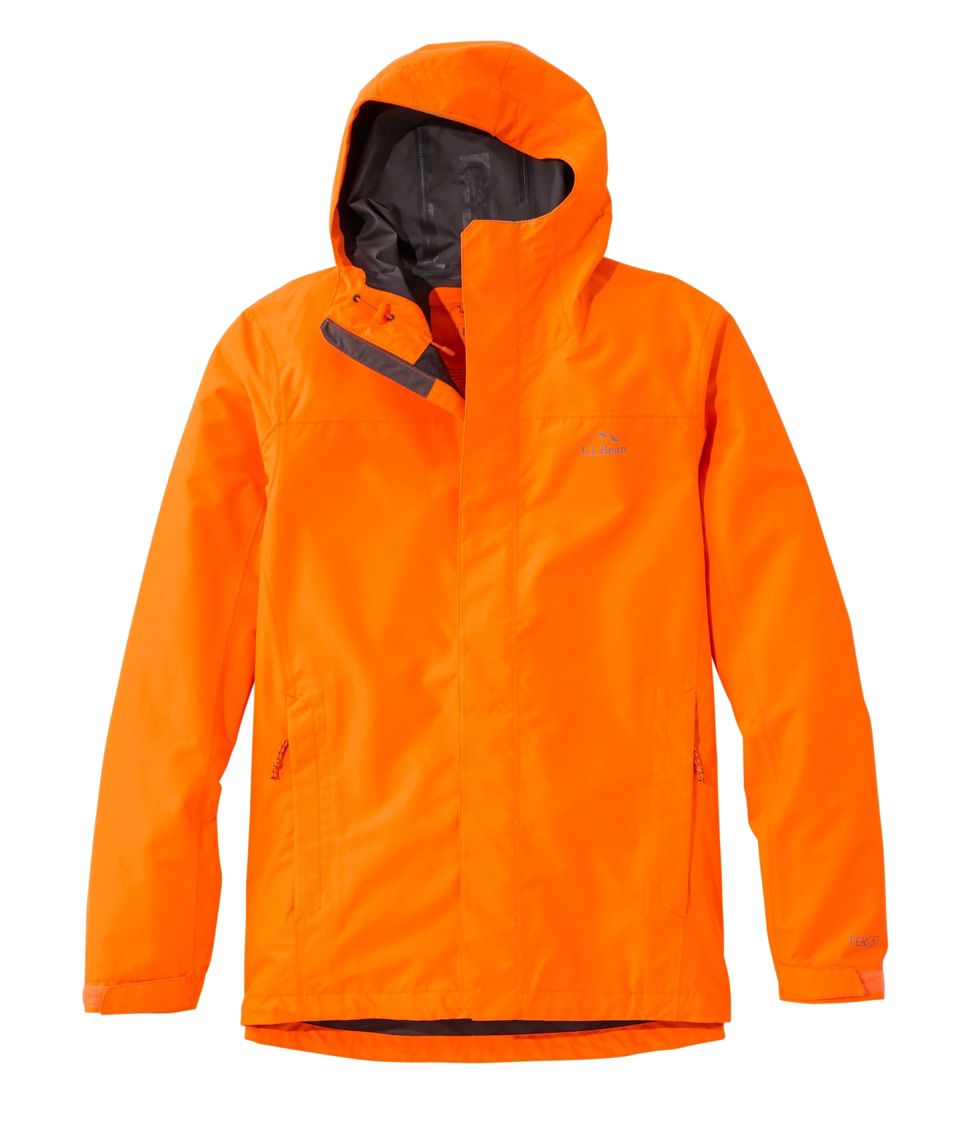 Men's Northwoods Rain Jacket Hunter Orange Small, TEK Waterproof System Synthetic | L.L.Bean
