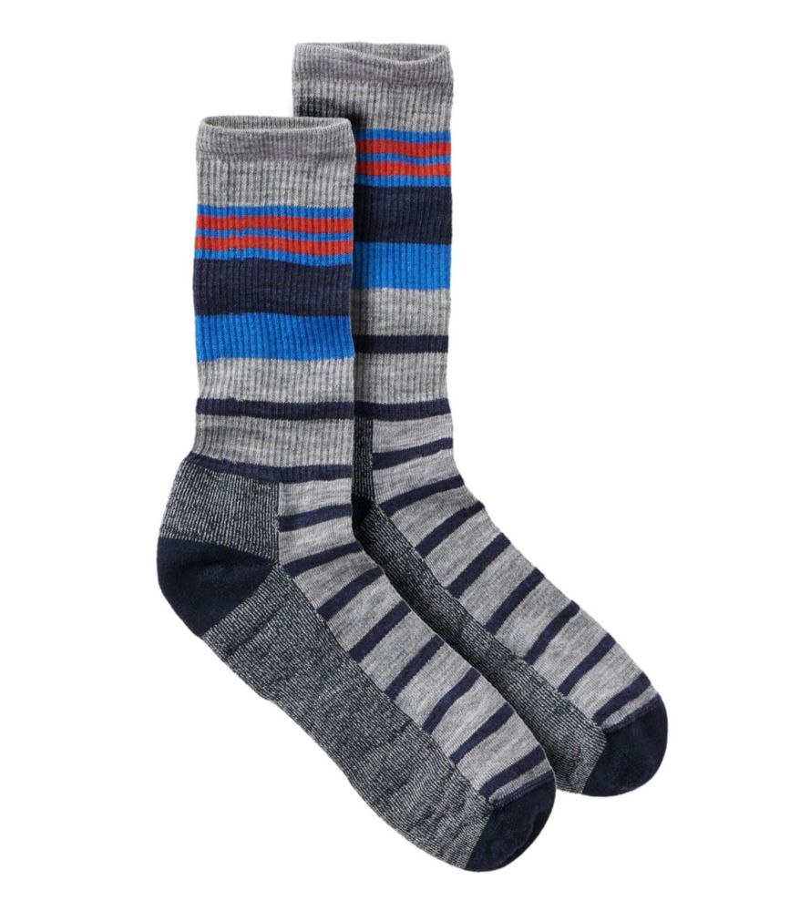Men's SmartWool Striped Hike Light Crew Socks | Socks at L.L.Bean