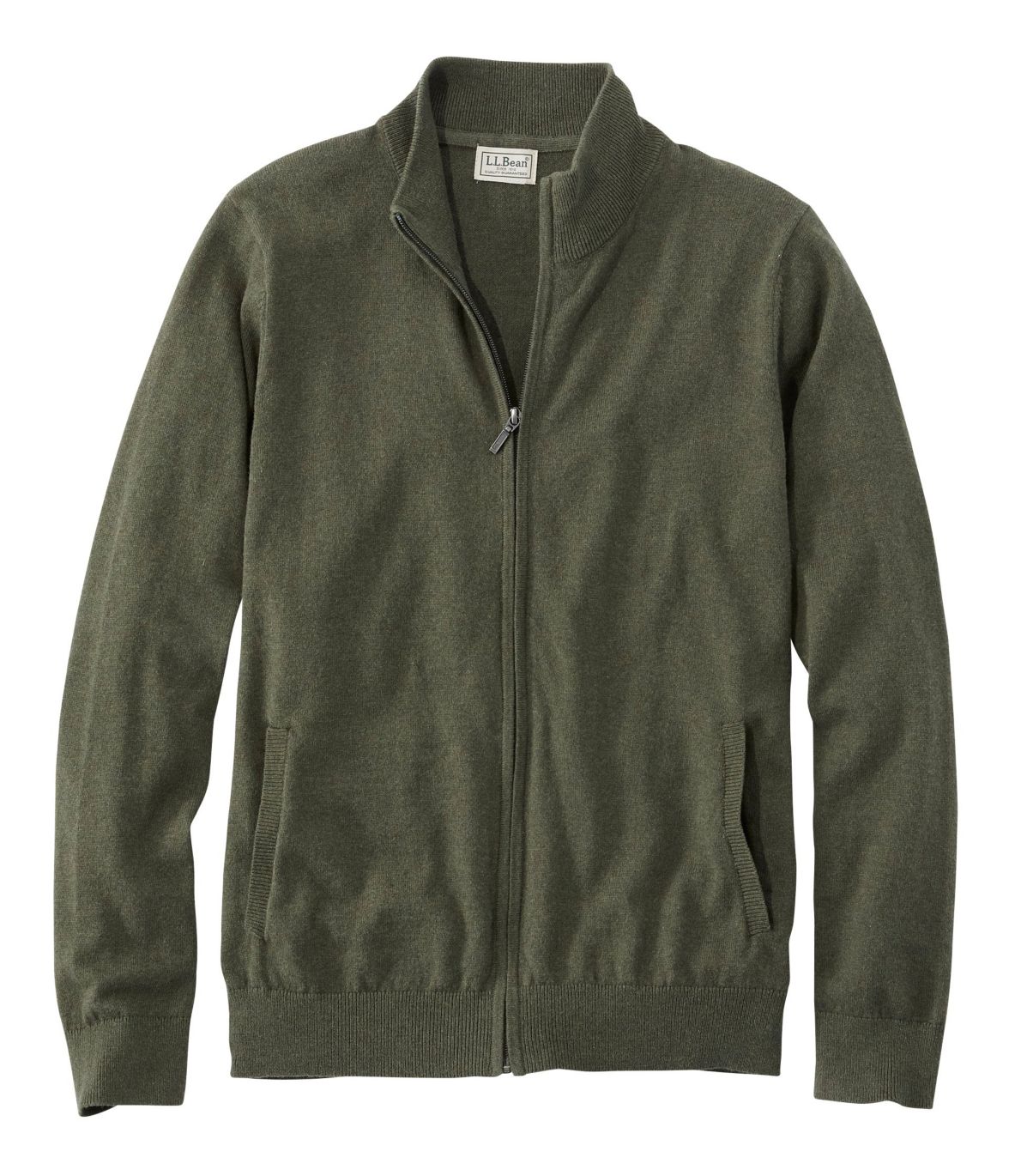 Men's Cotton/Cashmere Sweater, Full Zip