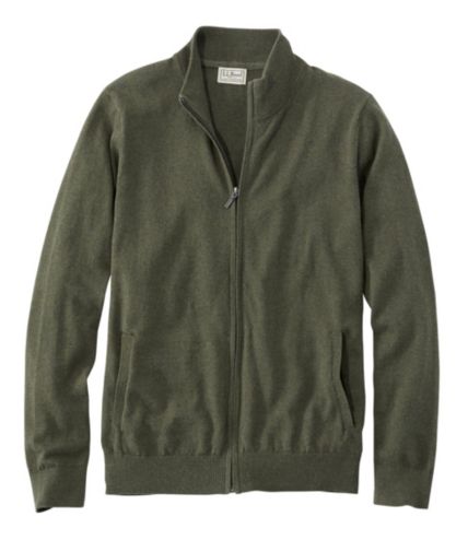 Men's Cotton/Cashmere Sweater, Full Zip | Sweaters at L.L.Bean