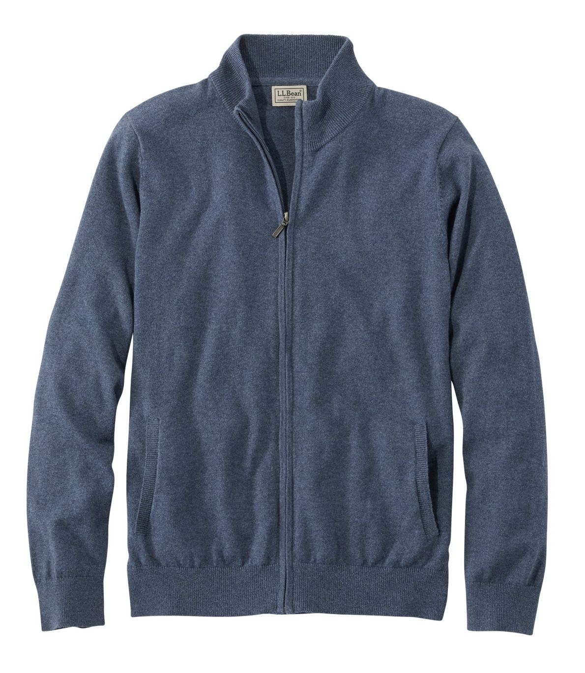 Men's Cotton/Cashmere Sweater, Full Zip