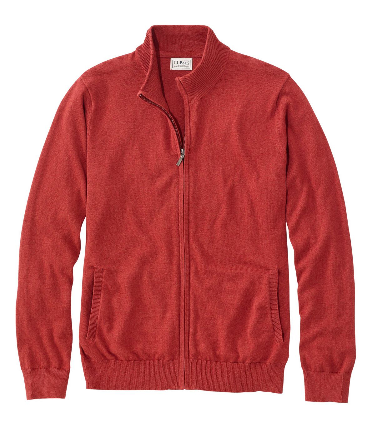 Men's Cotton/Cashmere Sweater, Full Zip
