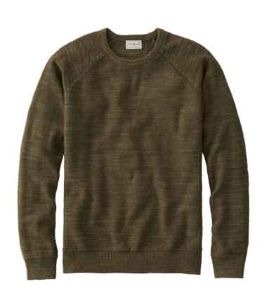 Men's Textured Organic Cotton Sweater, Crewneck