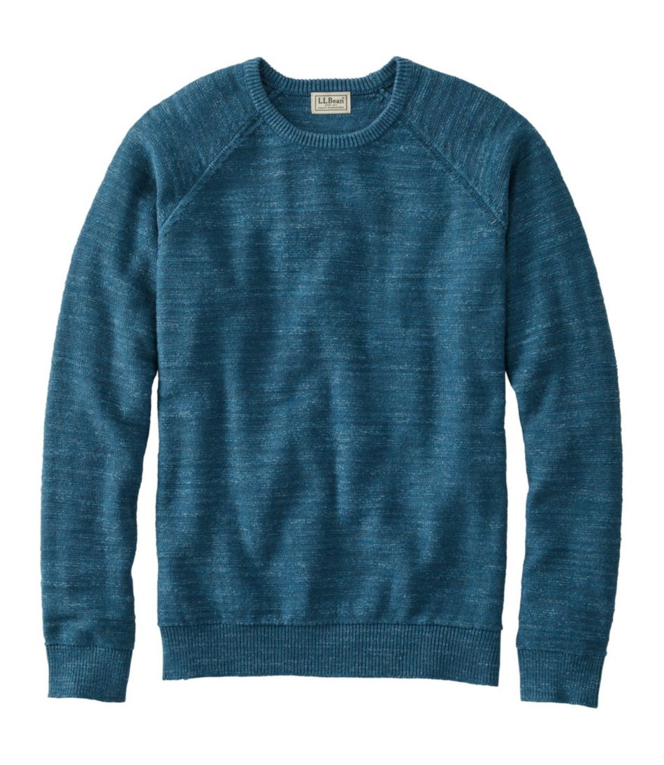 Men's Textured Organic Cotton Sweater, Crewneck | Sweaters at L.L.Bean