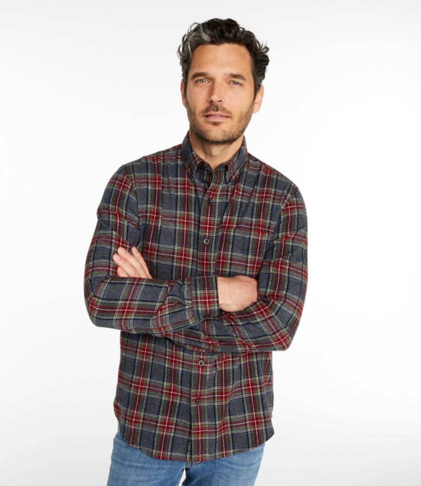 Men's Scotch Plaid Flannel Shirt, Slim Fit