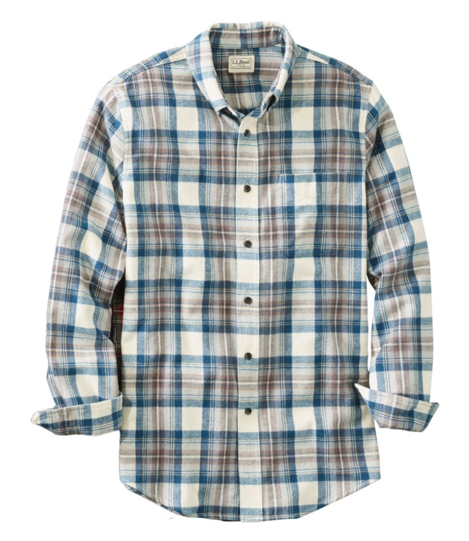 Men's Scotch Plaid Flannel Shirt, Slim Fit | Casual Button-Down