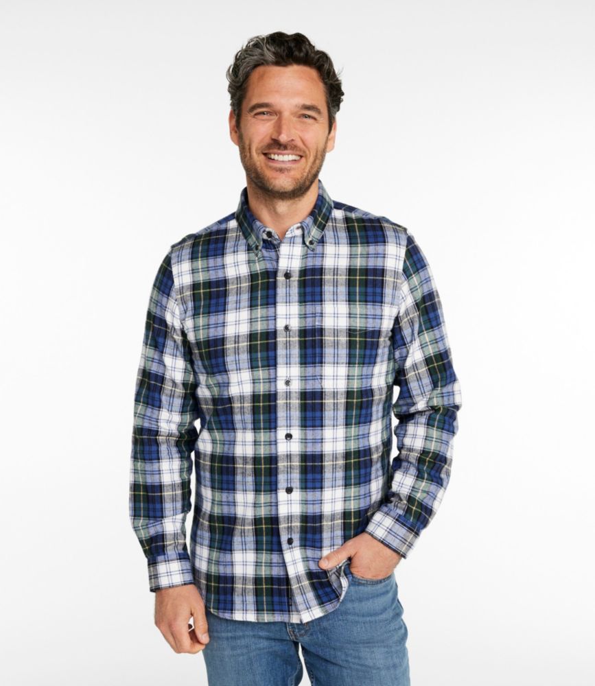 Men's Scotch Plaid Flannel Shirt, Slim Fit