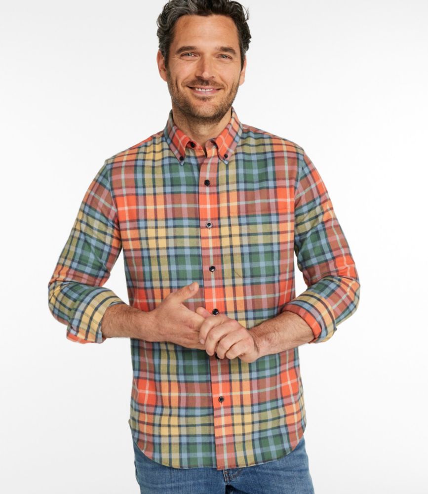 Men's Scotch Plaid Flannel Shirt, Slim Fit