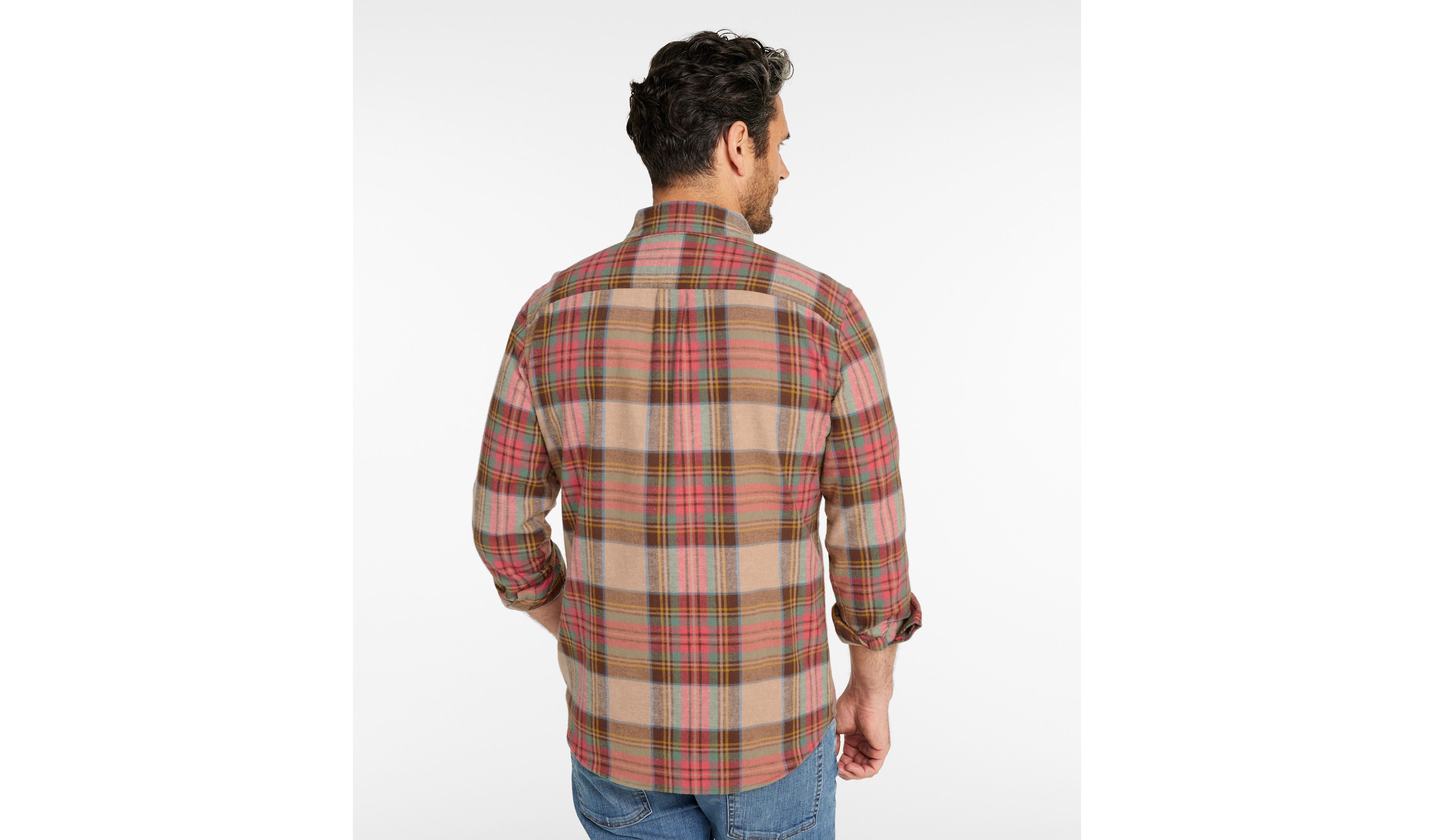 Men's Scotch Plaid Flannel Shirt, Slim Fit