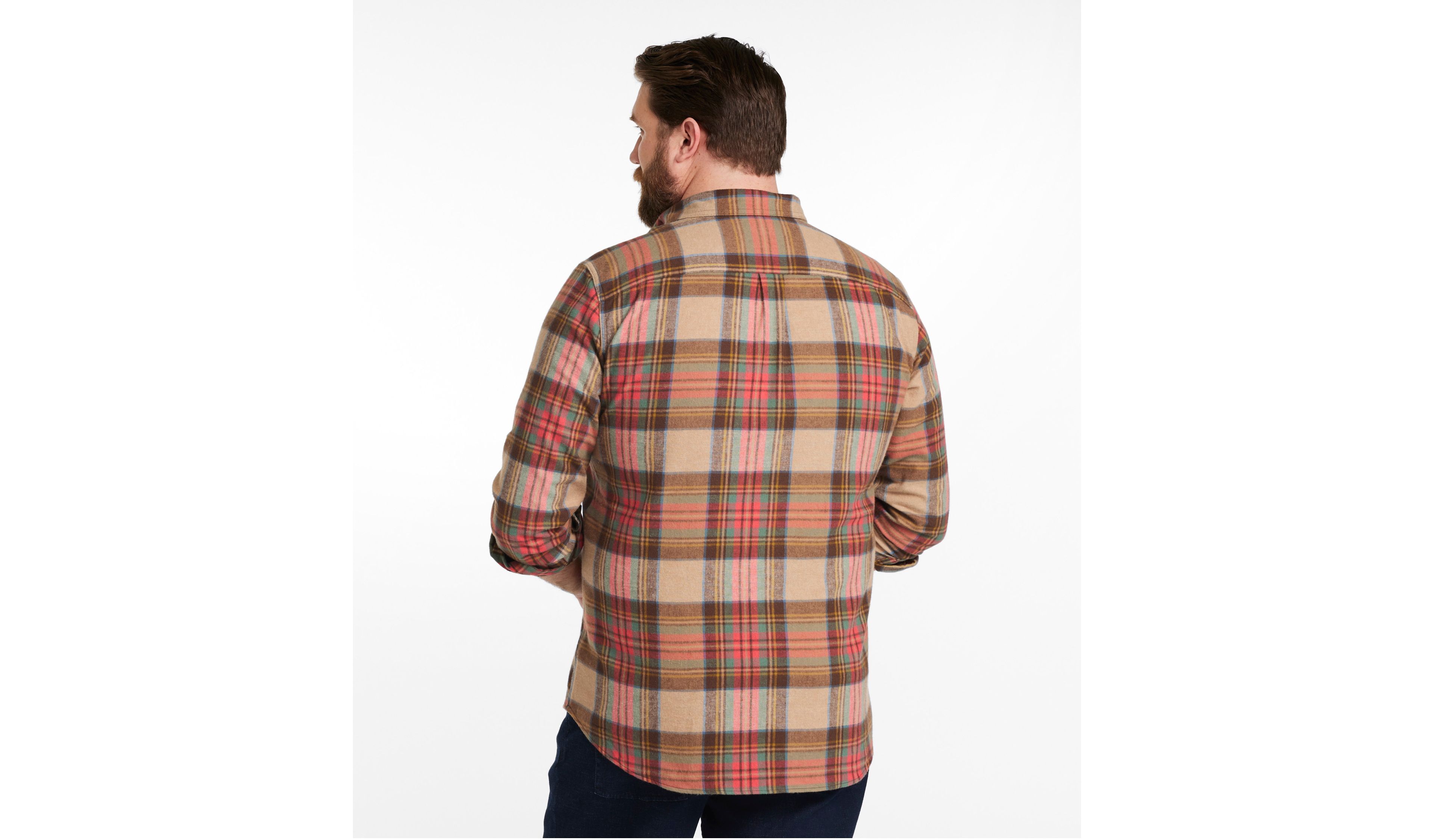 Men's Scotch Plaid Flannel Shirt, Slim Fit