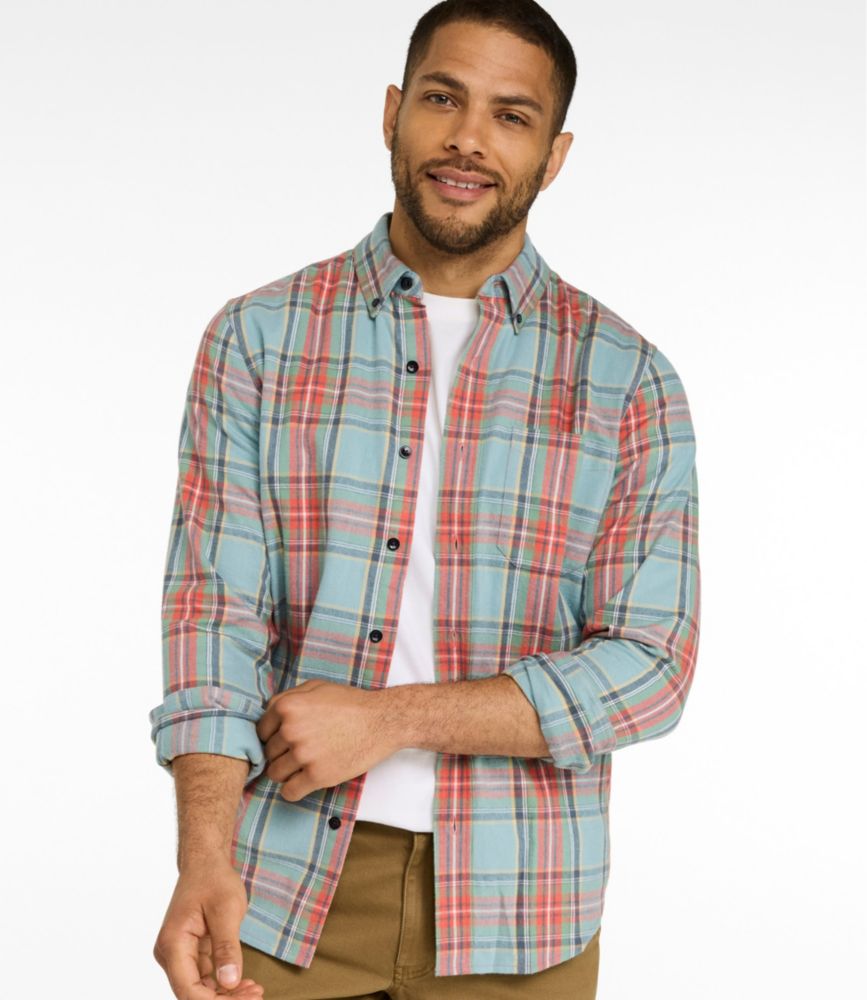 Men's Scotch Plaid Flannel Shirt, Slim Fit