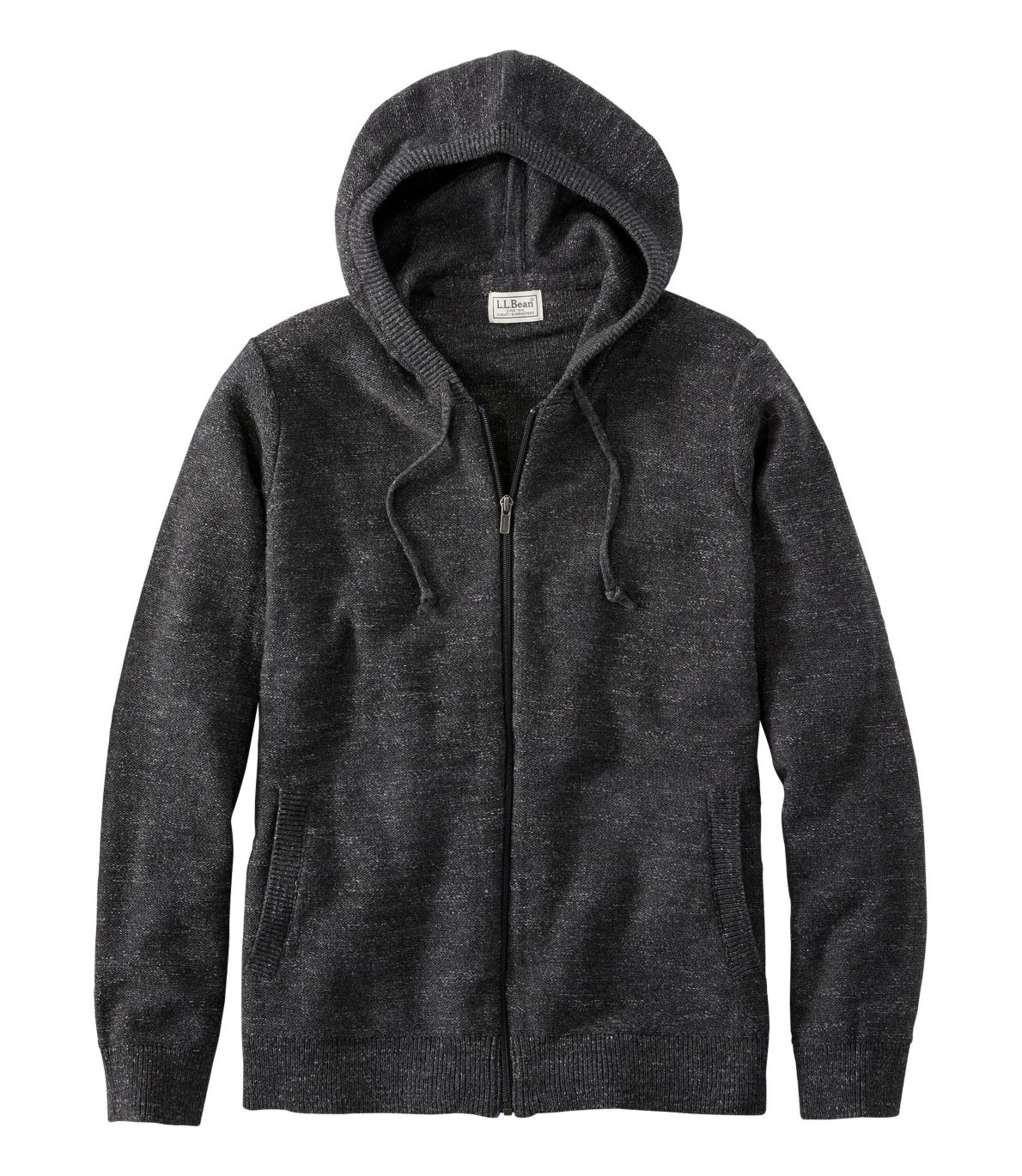 Men's Textured Organic Cotton Sweater, Hooded