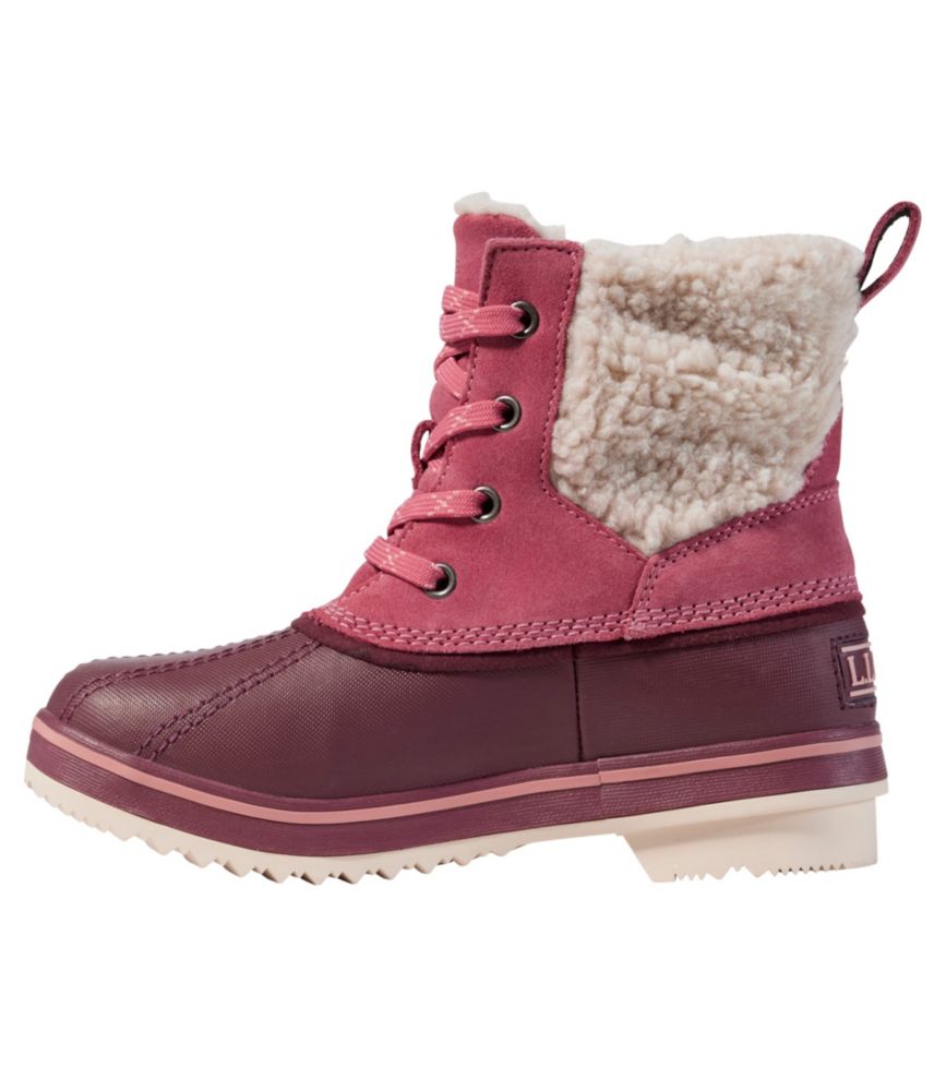 Kids' L.L.Bean Rangeley Sherpa Boots, Faded Rose/Burgundy, small image number 3