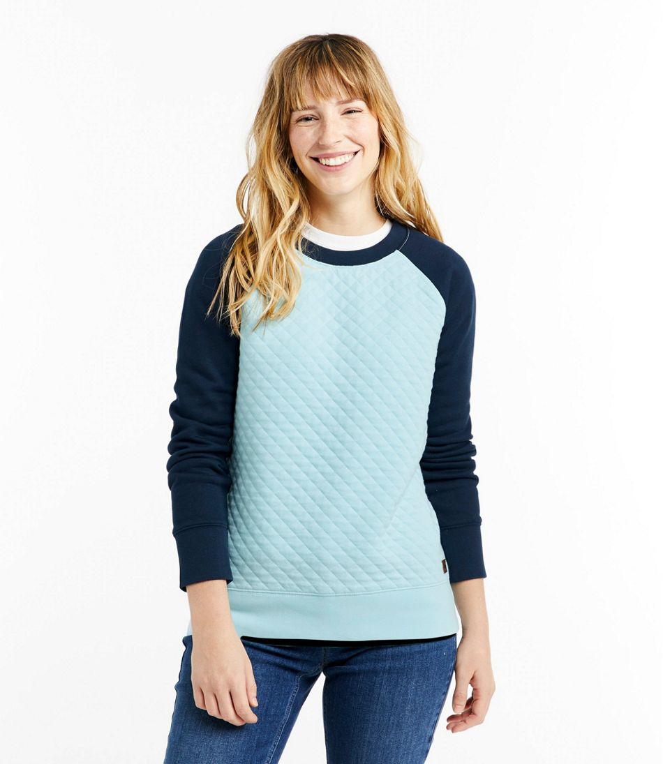 Women's Quilted Sweatshirt, Crewneck Colorblock | Sweatshirts 