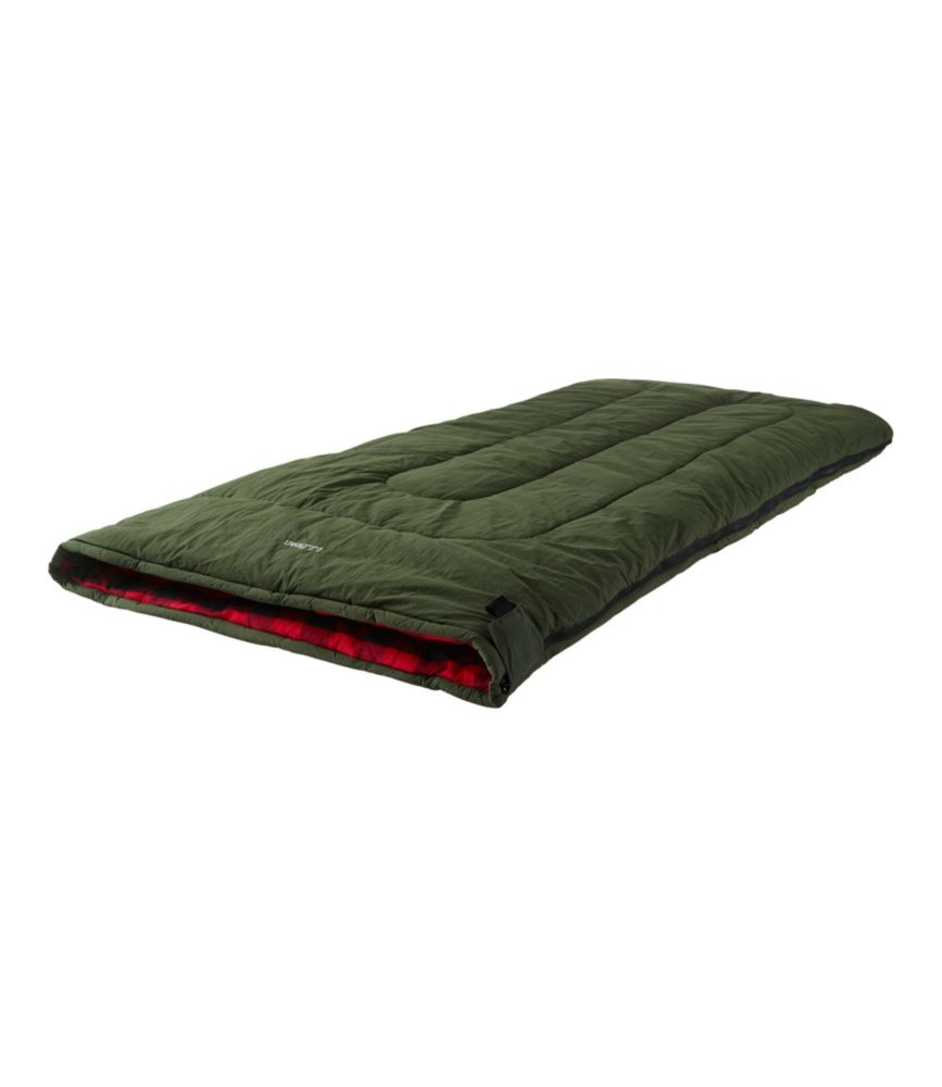 Adults' L.L.Bean Flannel Lined Camp Sleeping Bag, 20°, , small image number 2
