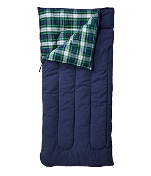 Adults' L.L.Bean Flannel Lined Camp Sleeping Bag, 20°