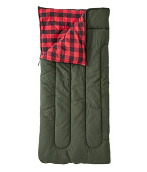 Adults' L.L.Bean Flannel Lined Camp Sleeping Bag, 20°
