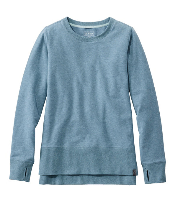 Bean's Cozy Split Hem Sweatshirt, Cadet Blue Heather, large image number 0