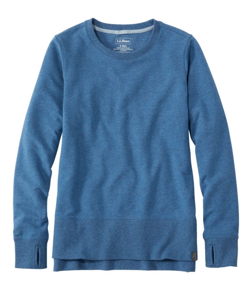 Women's L.L.Bean Cozy Sweatshirt, Split-Hem, Marine Blue Heather, small image number 1