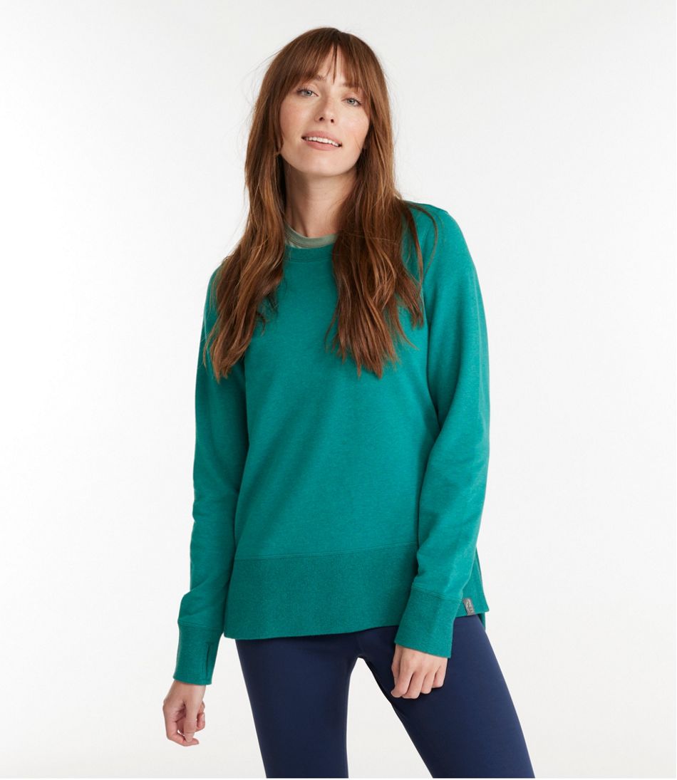 Women's L.L.Bean Cozy Sweatshirt, Split-Hem | Sweatshirts u0026 Fleece at  L.L.Bean