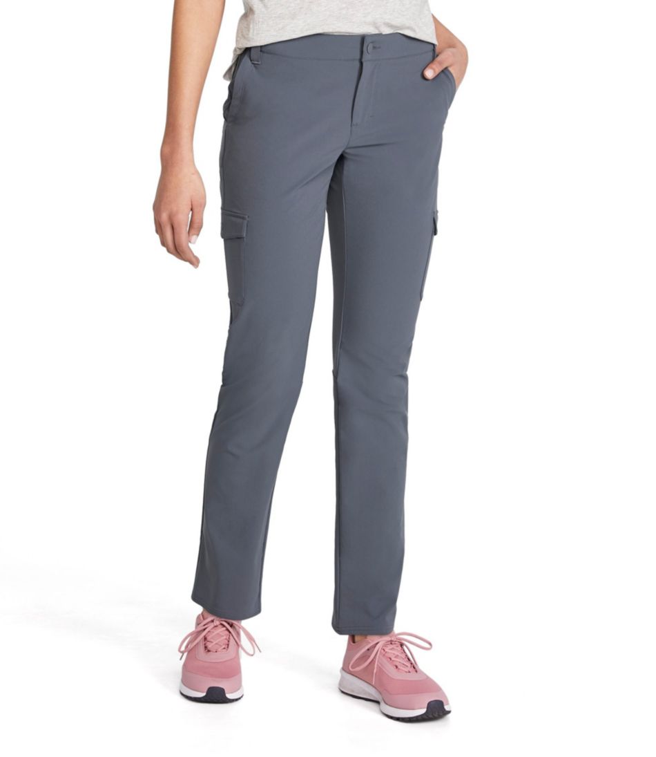 Women's Comfort Stretch Pants, Mid-Rise Straight-Leg Cargo at L.L. Bean