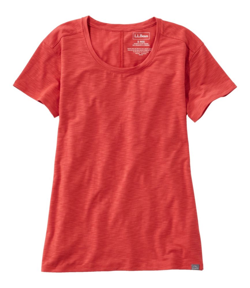 Women's Streamside Tee, Short-Sleeve Open Crewneck, Deep Coral, small image number 1