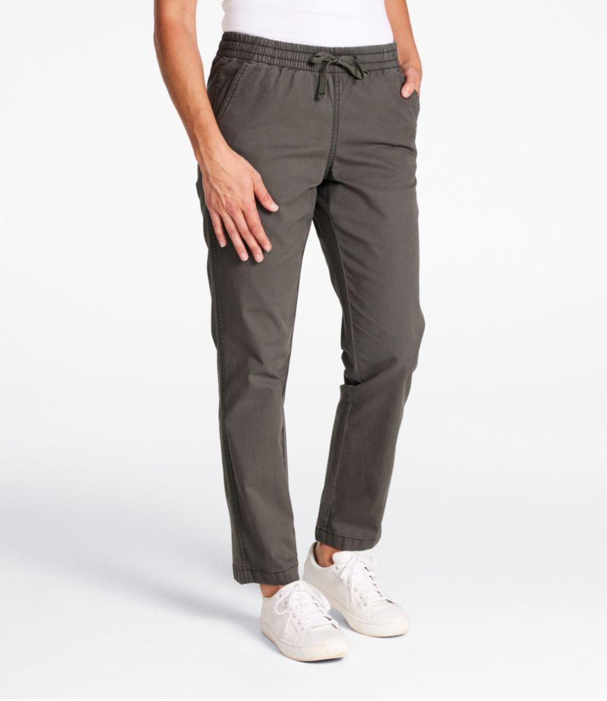 Women's Lakewashed Chino Pants, Mid-Rise Pull-On Ankle, Boulder, small image number 2