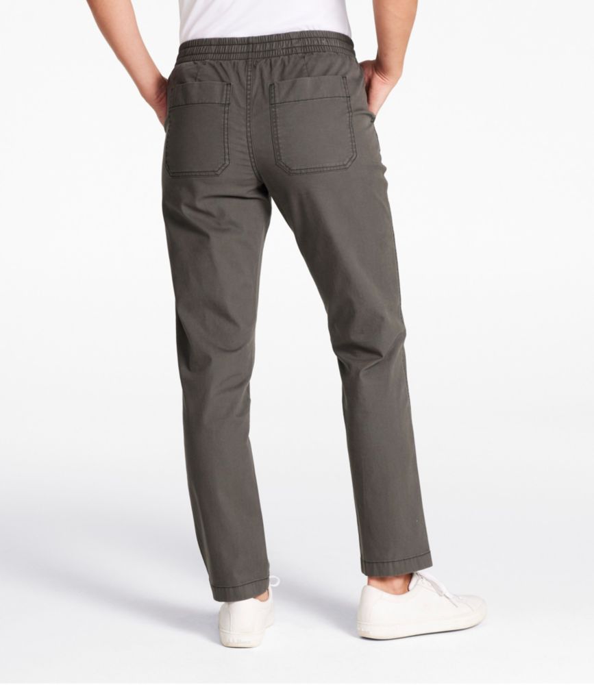 Women's Lakewashed Chino Pants, Mid-Rise Pull-On Ankle, Coal Dust, small image number 3