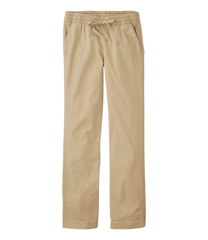 Women's Lakewashed Chino Pants, Mid-Rise Pull-On Ankle, Boulder, small image number 1