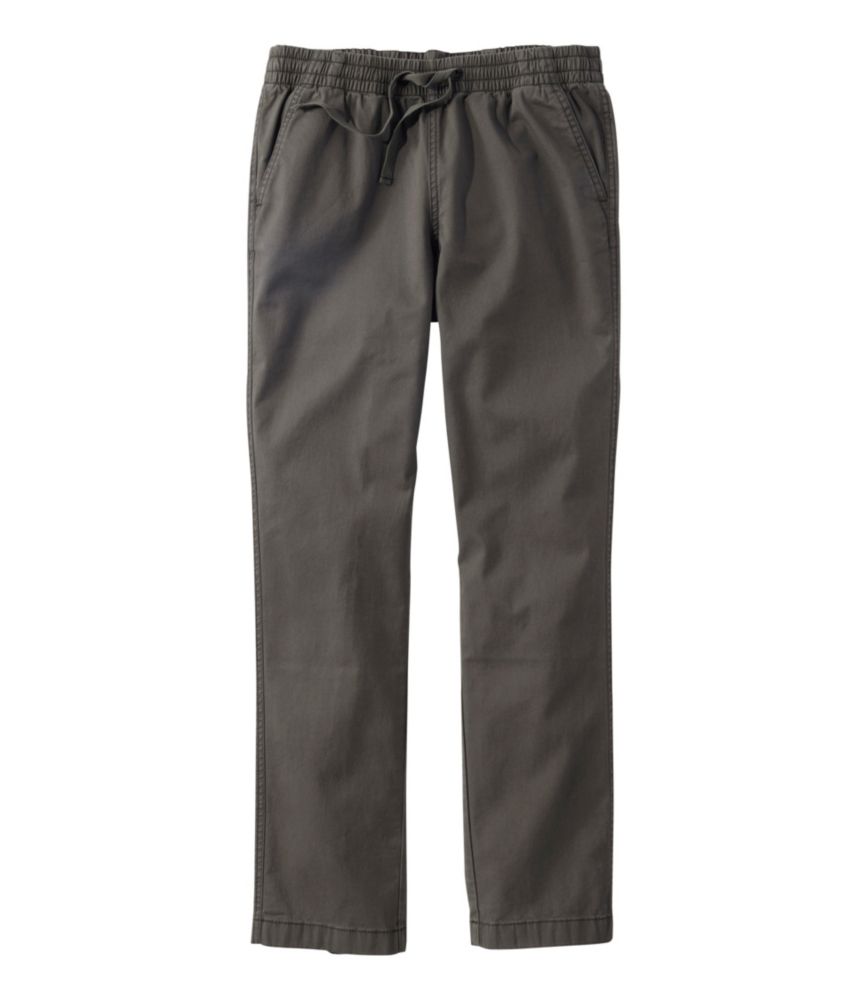 Women's Lakewashed Chino Pants, Mid-Rise Pull-On Ankle, Coal Dust, small image number 1