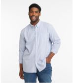 Men's Organic Cotton Seersucker Shirt, Long-Sleeve, Traditional Fit, Stripe