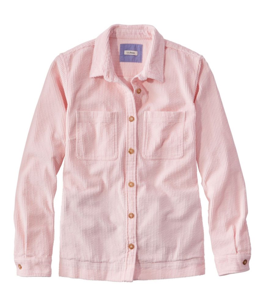 Women's Comfort Corduroy Relaxed Shirt, Pale Rose, small image number 1