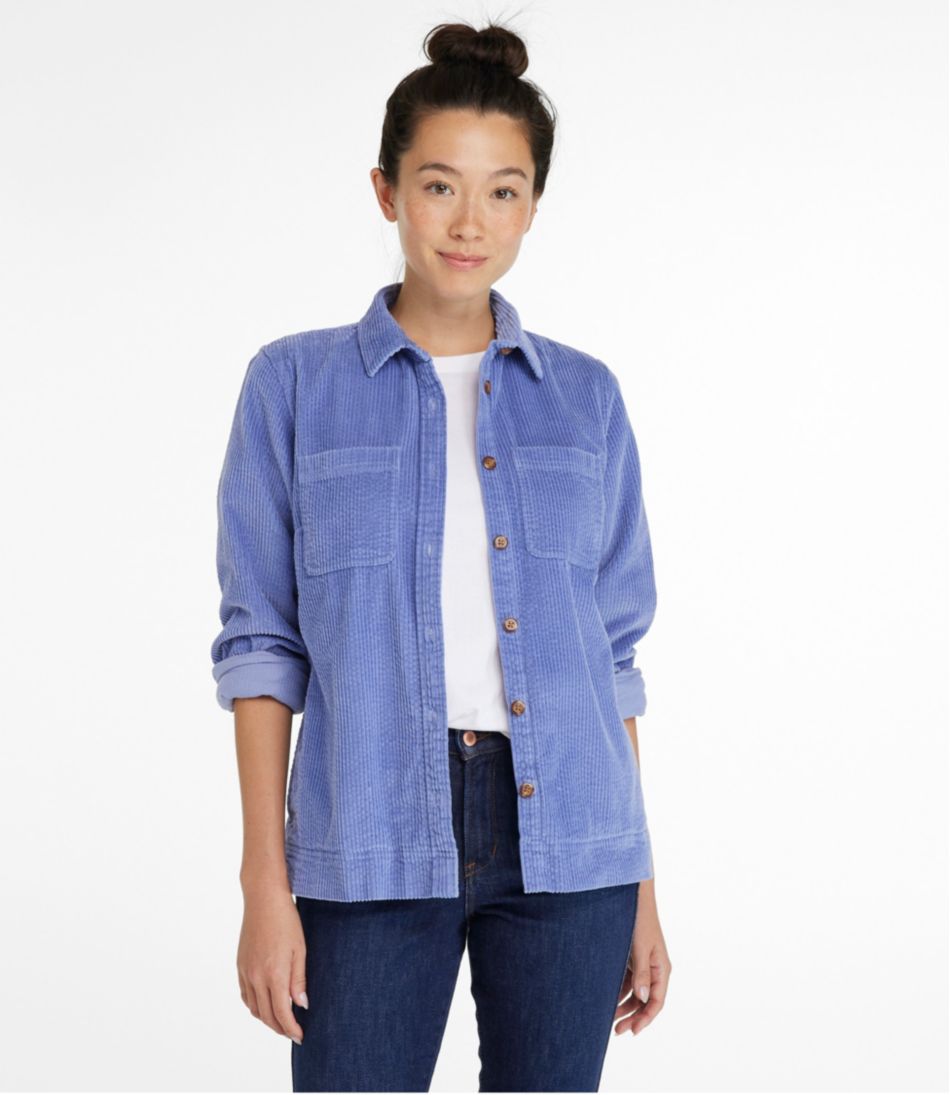 Womens Loose FIT Short Cropped Button Down Jean with Pockets Coat