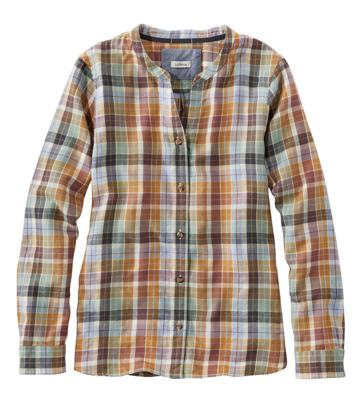 Rangeley Flannel Shirt, Collarless