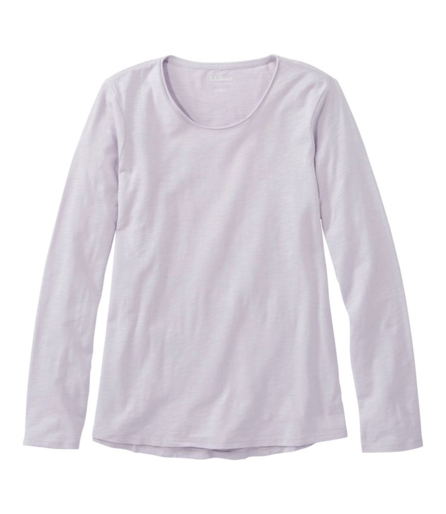 Women's Organic Cotton Tee, Crewneck Long-Sleeve, Lilac Mist, small image number 1