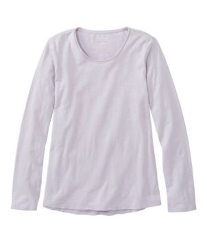 Women's Organic Cotton Tee, Crewneck Long-Sleeve