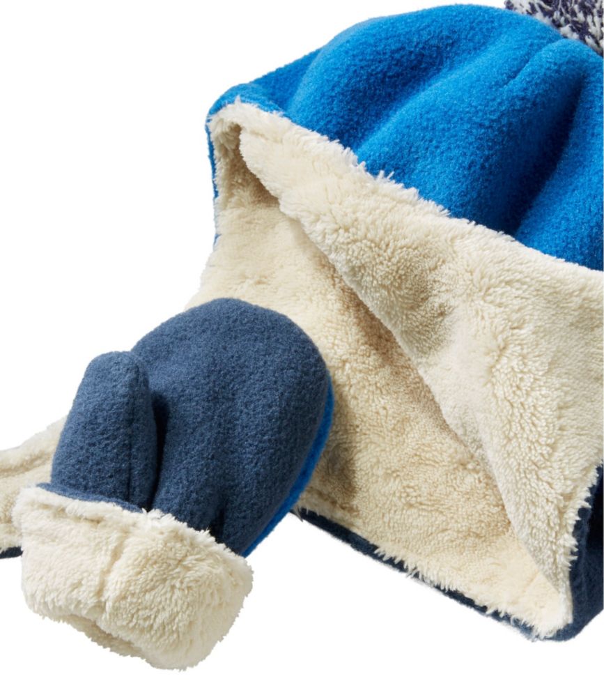 Infants' and Toddlers' Mountain Classic Fleece Hat and Mitten Set, Deep Sapphire, small image number 2