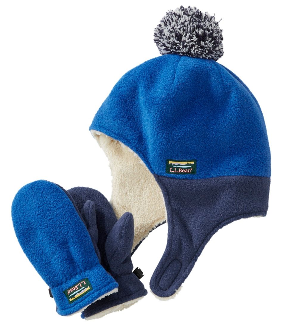 OKSakady Kid Multi-functional Soft Thick Warm Fleece Hat Scarf Glove Set Children Winter 3 in 1 Hoodie Hat with Glove Scarf 