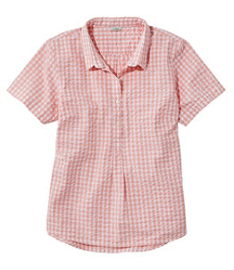 Women's Vacationland Seersucker Shirt, Short-Sleeve Popover Plaid