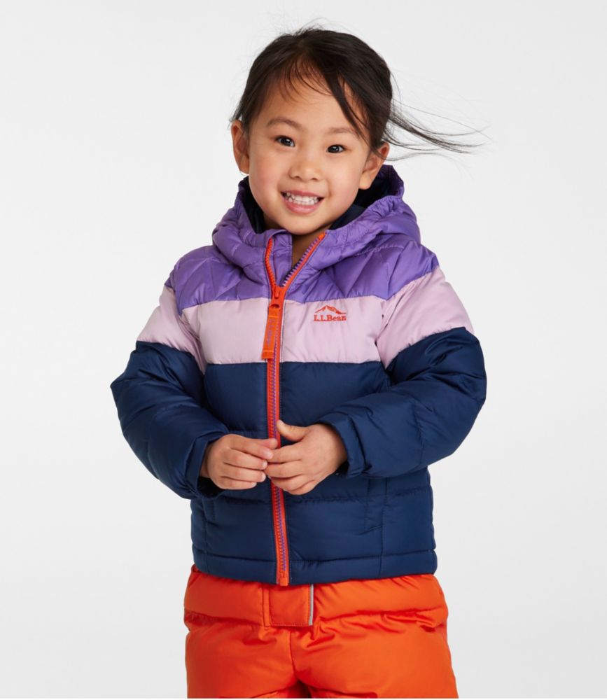 Infants' and Toddlers' Bean's Down Jacket, Colorblock, Bright Sapphire, small image number 3