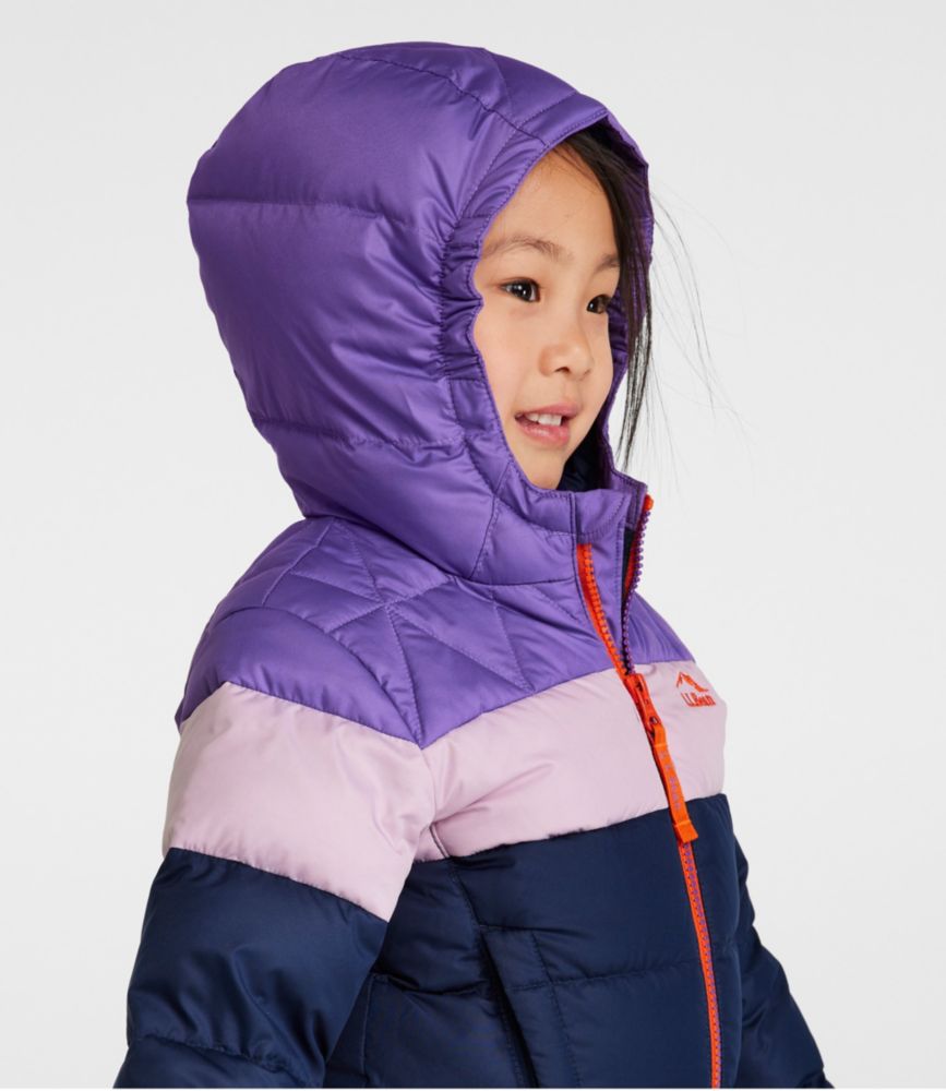 Infants' and Toddlers' Bean's Down Jacket, Colorblock, Deep Rosewood, small image number 4