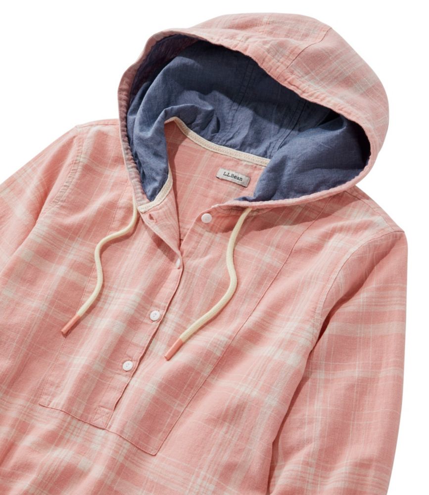 Women's Textured Linen/Cotton Anorak, Plaid Shirts & Tops at L.L.Bean