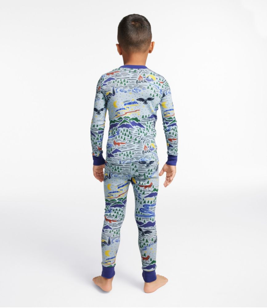 Kids' Organic Cotton Fitted Pajamas, Blue-Green S'mores, small image number 3