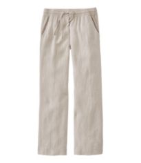 Women's Premium Linen Breezy Pull-On Ankle Pants, Mid-Rise Tapered